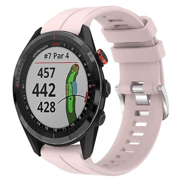 Til Garmin Approach S62 22mm silikone sportsurrem WUH Light Pink