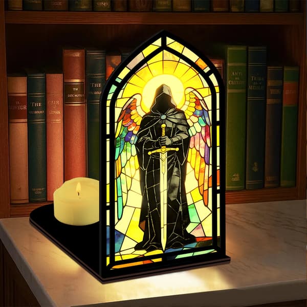 Fantasy bokkrok for bokelskere, med stearinlyslampe Sword 1