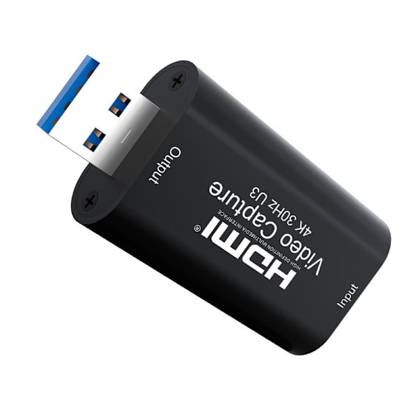 4K HDMI til USB 2.0 lyd- og videoopptakskort, 60 fps kringkasting live og ta opp video, lyd, spill, strømming, undervisning, video