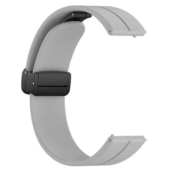 Til Huawei Watch GT 4 41mm / Garmin Venu 3S 18mm urrem i silikone med foldelås Light Grey