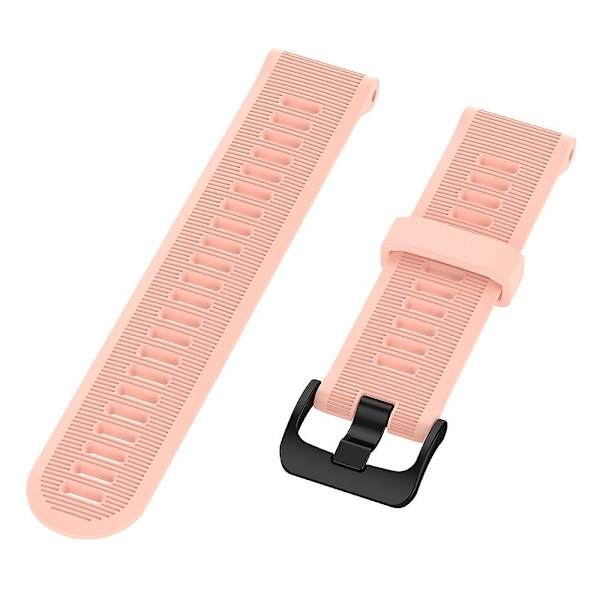 Til Garmin Forerunner 945/ 935 Udskiftning Rem Stål Spænde Tekstureret Silikone Urrem Light Pink