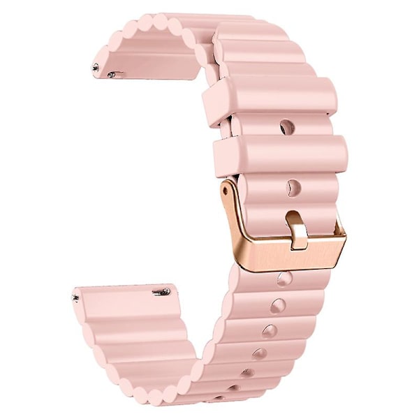 Horisontellt randigt klockarmband för Samsung Galaxy Watch6 / Watch6 Classic / Watch 5 Pro / Watch4, tvåfärgat 20 mm silikon Pink