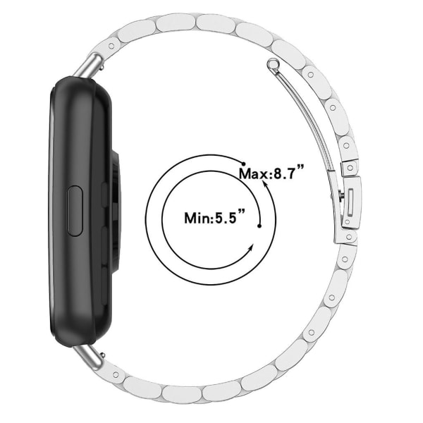 Andningsbart band för MiBand 8 Pro Durable Loop Smartwatch Fashionabelt armband Silver