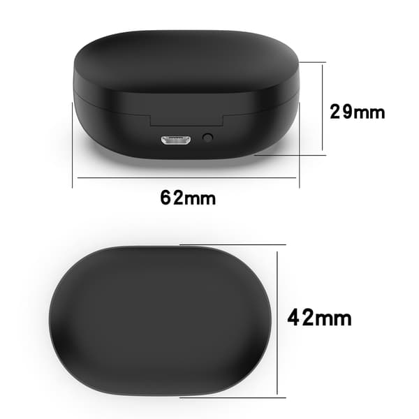 Laddningsfodral för Redmi AirDots, 3,3FT USB A-kabel, inga hörlurar (kompatibel)