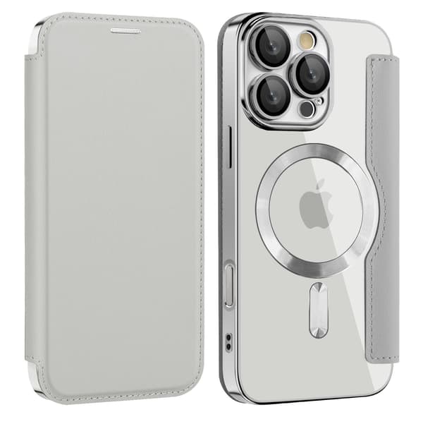 Fodral för iPhone 16 Pro Max Galvaniserande Magnetiskt Skyddsfodral Gray