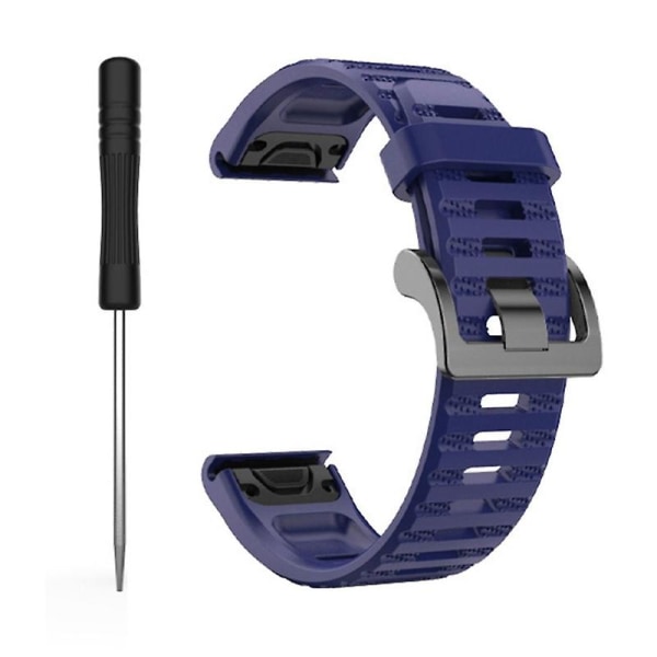 Sportbandsarmband för Fenix ​​7 22mm Silikonrem Smartwatch Armband Blue