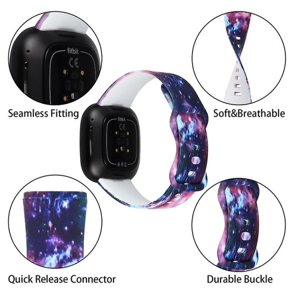 For Fitbit Versa 3 Printing Watch Band DLB A