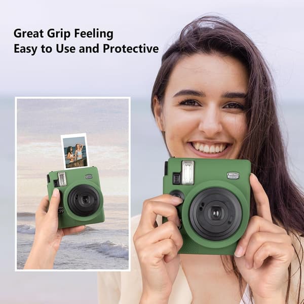 Fodral - För Instax Mini 99 Instantkamera, Silikonskydd (Grön)
