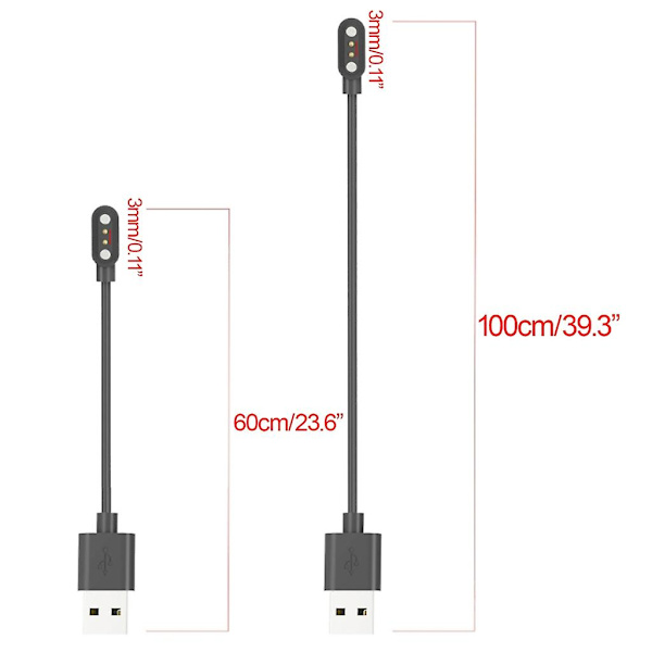 Power Laddningsställ Laddningskabel Dockningsfäste för Noise Colorfit Pro 3 60cm