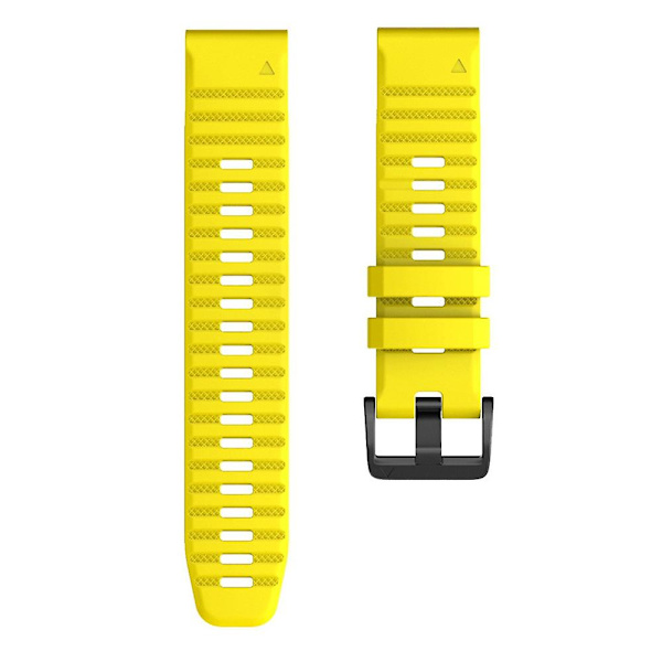KLB-AWGJ-001 För Garmin Fenix 7X / 7X Pro Silikonklockarmband 26mm Konkav Punkt handledsrem Yellow