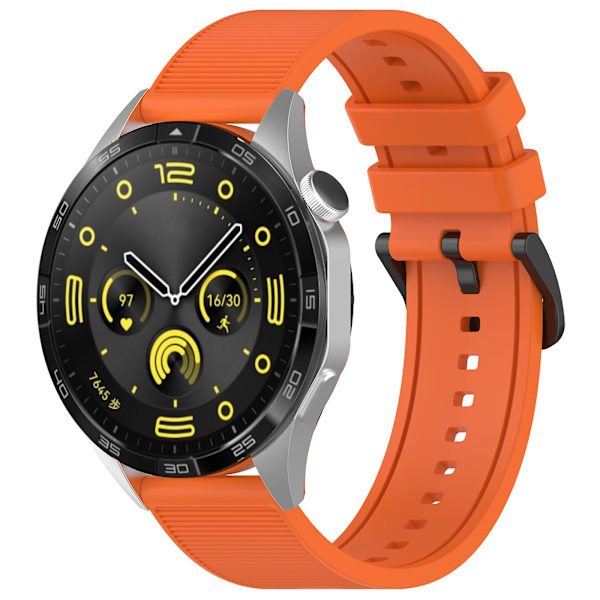Til Huawei Watch GT 4 / Garmin Venu 2 Watch Band 22mm Blødt Silikone Rem Orange