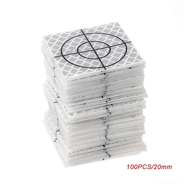 100 stk. Refleksark Reflekterende tape Target Total Station 20/30/40/50/60mm 20mm