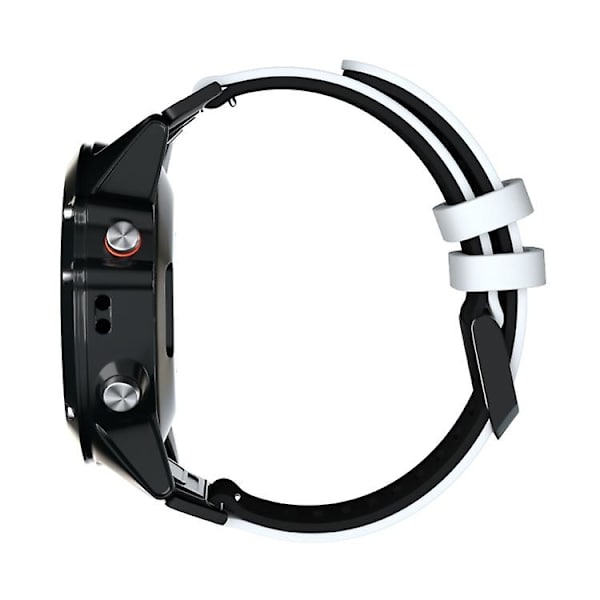 Til Garmin Fenix ​​7x To-farvet Silikone Quick Release Watch Band QFF White Black