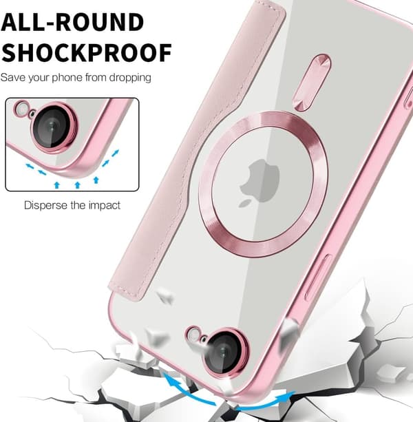 Etui til iPhone 16E / SE4 2025 kompatibel med MagSafe (rosa)