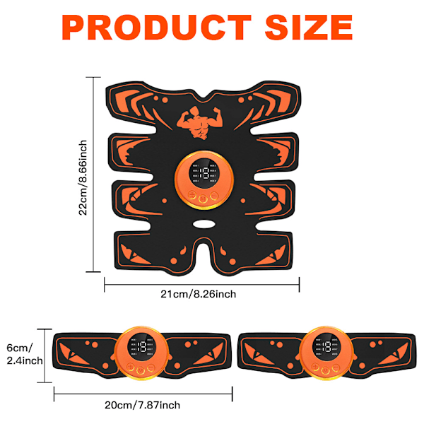 Bukmuskelsimulator Ems Hemmagym Orange 13-delad Set