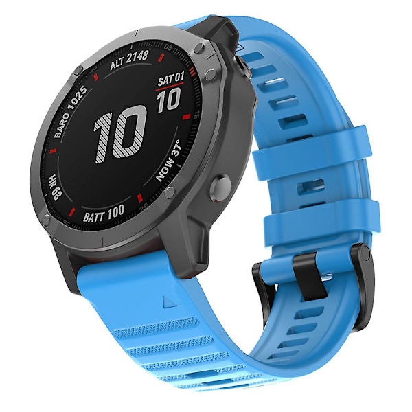 KLB-AWGJ-001 För Garmin Fenix 7X / 7X Pro Silikonklockarmband 26mm Konkav Punkt handledsrem Sky Blue