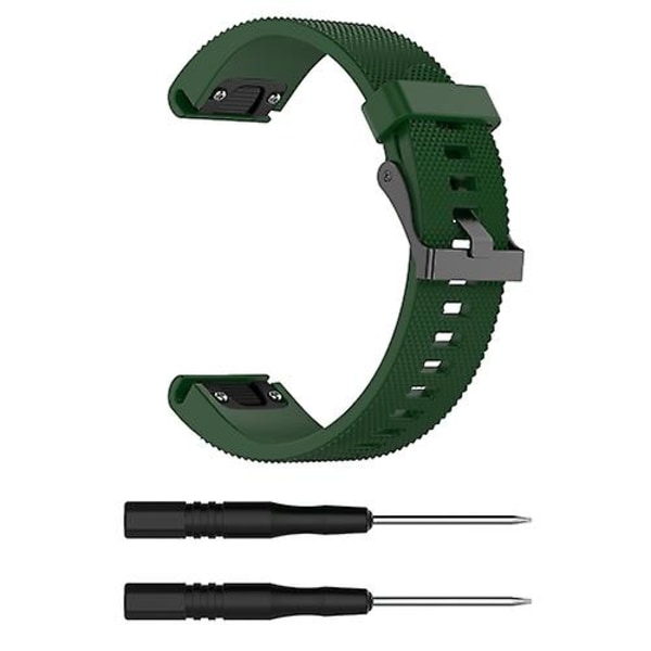 Til Garmin Fenix ​​5s 20mm silikone urbånd JHU Army Green)