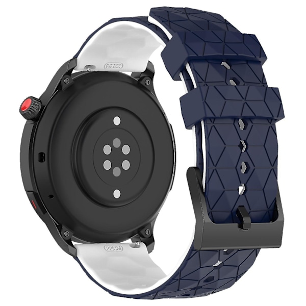 Huami Amazfit GTR 4 46mm:n ranneke, jalkapallokuvioinen kaksiväri 22mm silikoniranneke Multicoloured J J Garmin Forerunner 255