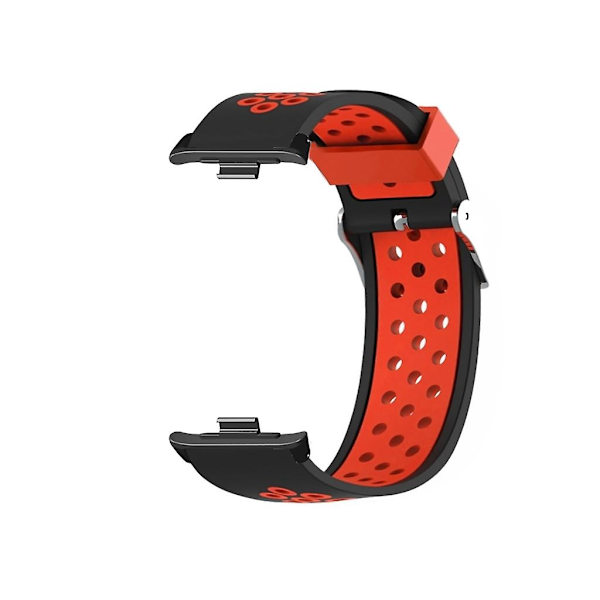 Justerbart bälte Armband Armband Andningsbar svettsäker rem för Band 8 Pro Black red