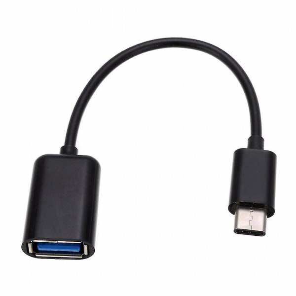 Otg Type C kabeladapter Usb til type C adapterstik til Macbook Xiaomi Samsung Huawei Oneplus Otg datakabelkonverter Black