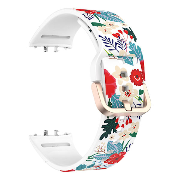 Samsung Galaxy Fit3 -kuviollinen silikoniranneke, vaihdettava ranneke Flowers