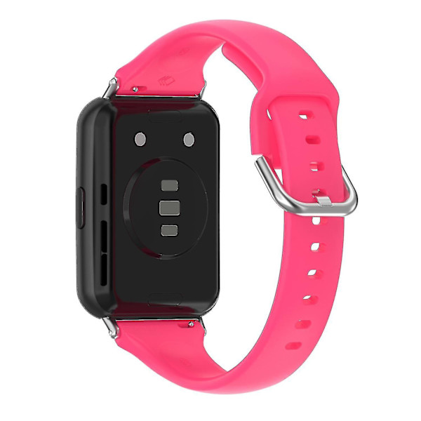 Silikonarmband med snabbkoppling för Huawei Watch Fit 2, sportarmband, ersättningsarmband Pink, Rose L Huawei Watch Fit 2