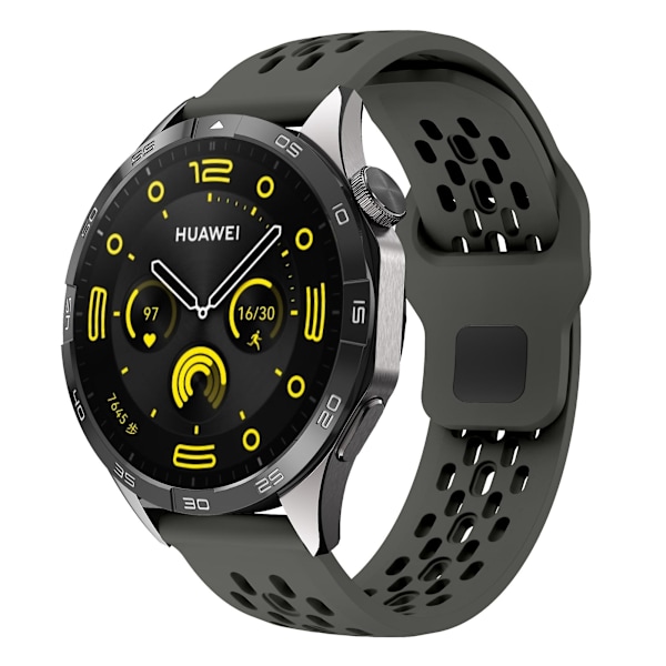 Garmin vivoactive 5 / Venu 2 Plus silikonklockarmband 20 mm ihålig justerbar rem Dark Grey