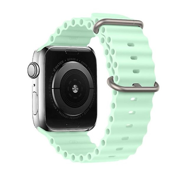 Rem för Apple Watch Ultra Band 49mm 44mm 40mm 45mm 41mm 42mm 45 Mm Watchband Silikonarmband Iwatch Series 7 8 4 5 6 3 Se 38mm 40mm 41mm Pistachio