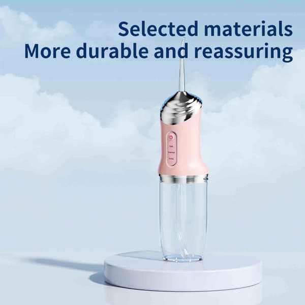 Munnskyller - 320 ml vanntank med 4 dyser, 3 munnskyllermoduser, rosa