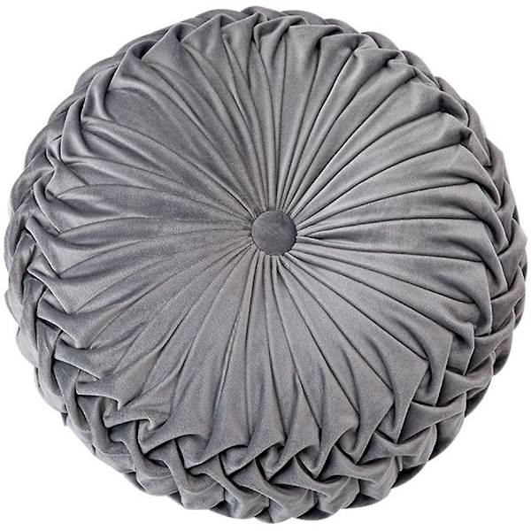 Tyyny sohvalle Koristeellinen 3D Pumpkin Pyöreä samettityyny vuodesohvaan Tuoli Lattia 15&quot; Gray