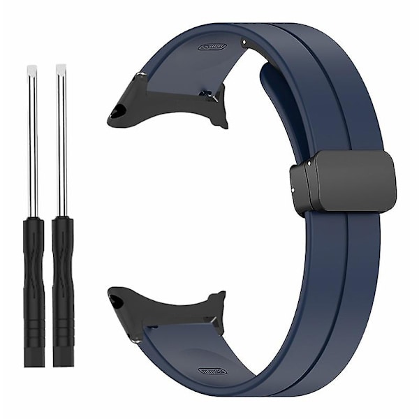 Magnetisk spenne 22mm rem erstatning silikon klokkebånd for Suunto Core Midnight Blue