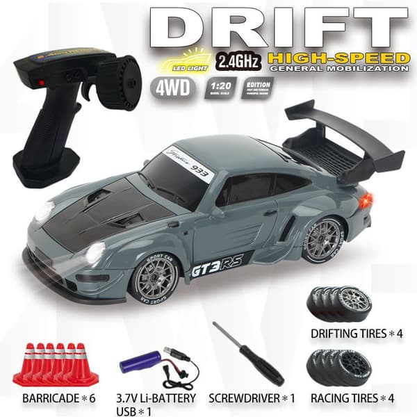 Fjärrstyrd bil 1:20, 2.4Ghz 4 WD Boost Mode Rc Drifting Bil (Grön)