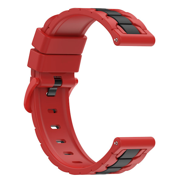 For Polar Ignite/Ignite 2/Unite 20mm Kædeformet Design Silikone Rem Dobbelt Farve Udskiftning Urrem Red Black