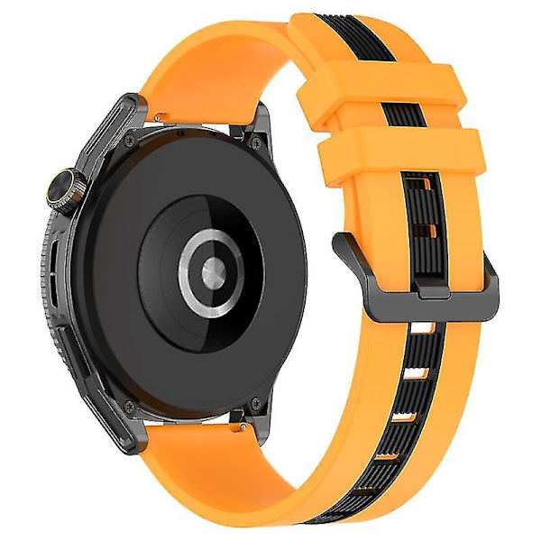 Urheilurannekkeet Huawei Watch GT 3 SE/Watch GT:lle, kaksois 22 mm:n ranneke, hengittävä pehmeä silikoniranneke Yellow Black