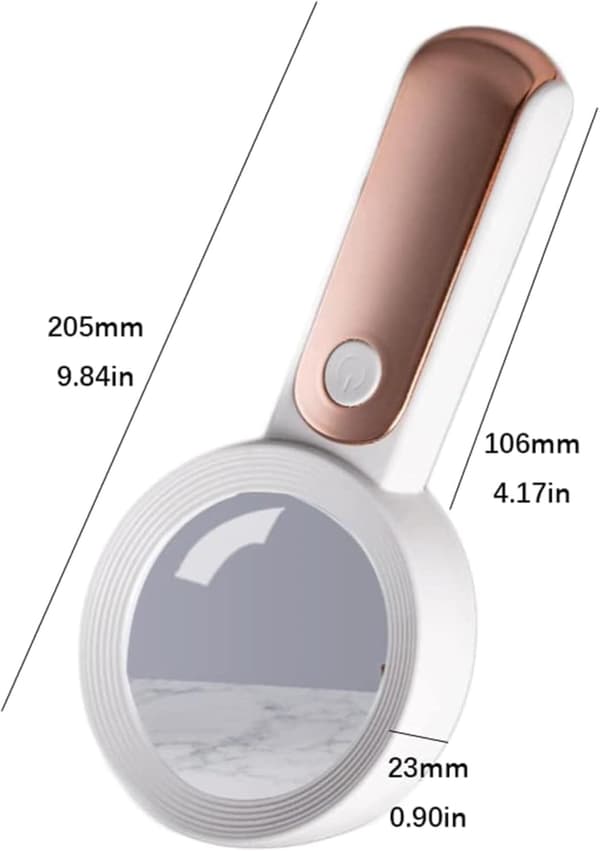 Forstørrelsesglas 30X med 18 LED-lys til læsning og undersøgelse (sort)