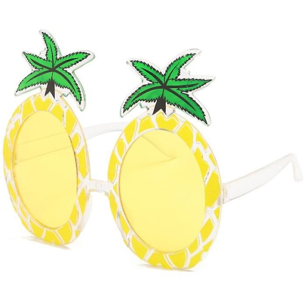 Pineapple Shape Holiday Party Hawaiian Glasses Beach Party yellow