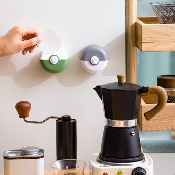 Kaffefilterhållare Väggmonterad, Med 53Mm Filterpapper 100 St (Grön)