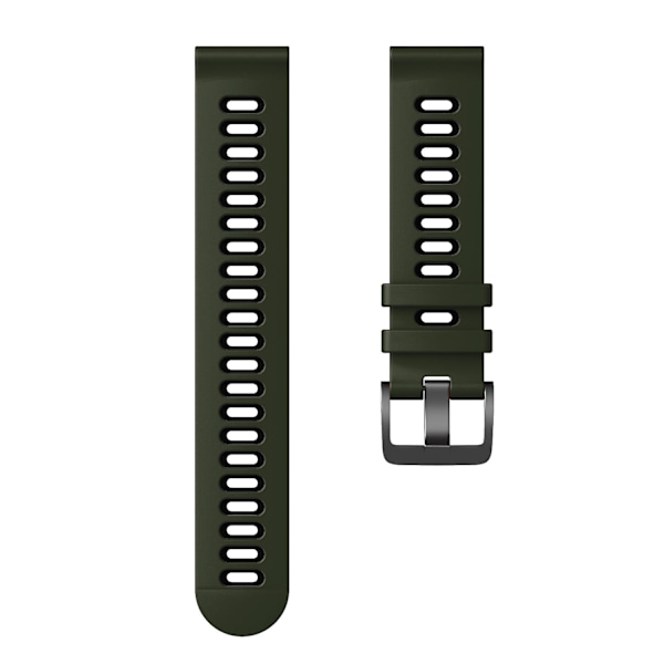 22mm Dual Color Silicone Watchband Rem til Samsung Galaxy Watch3 45mm / Garmin Venu 3 Army Green Black