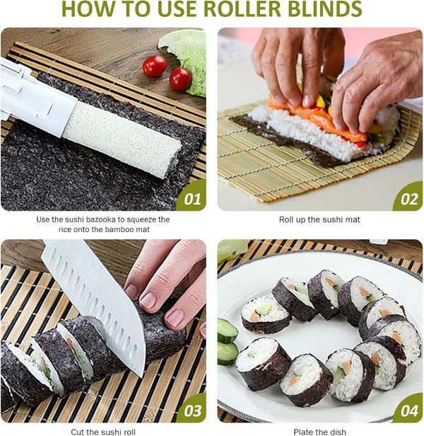 Sushimaskin - Bazooka Maker Kit med rullematte (rosa)