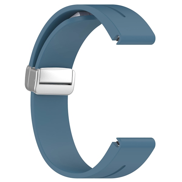 Silver Buckle 20mm Magnetiskt Silikon Armbandsur för Garmin Fenix 7s/6s Pro/5s Plus/instinct 2s Blue