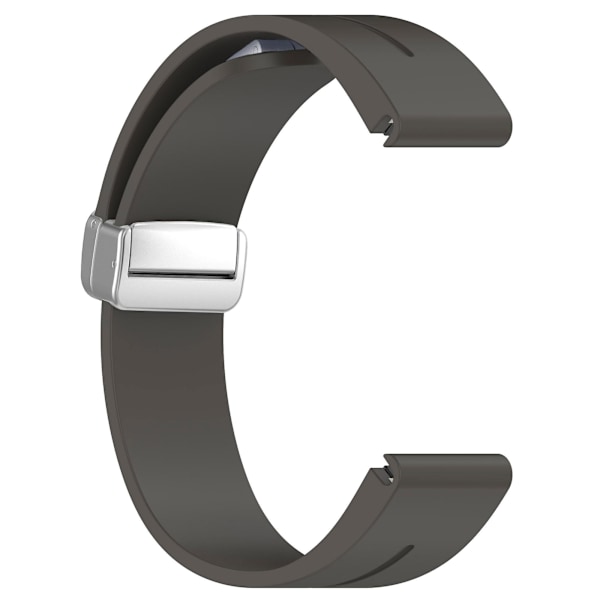 Sølvspænde 20mm Magnetisk Silikone Urrem Til Garmin Fenix 7s/6s Pro/5s Plus/instinct 2s Space Grey