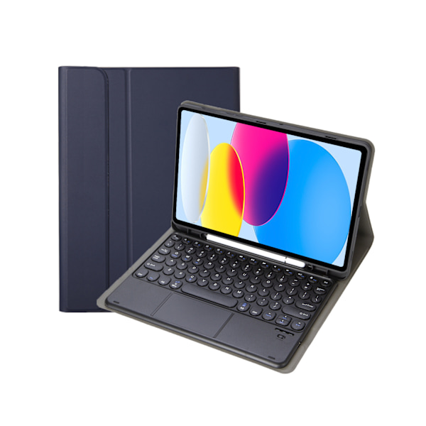 Tangentbordfodral för Samsung Galaxy Tab A8 10.5 X205/X200, avtagbart Bluetooth-tangentbord mörkblått A