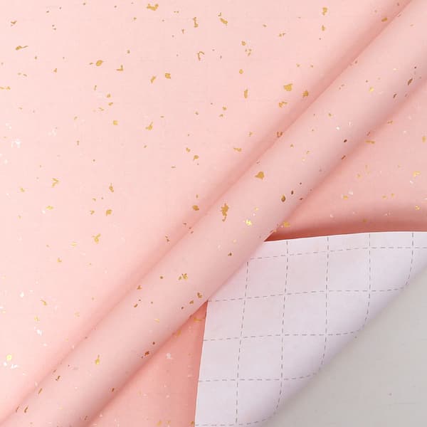 Presentpappersrulle - Rosa Gulddesign, 43 cm x 10 m