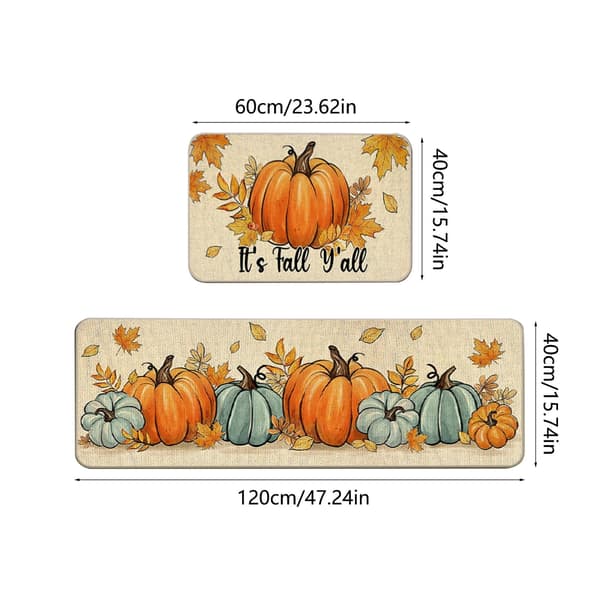Halloween køkkentæpper og måtter sæt med 2 Witch 40*60+40*120cm