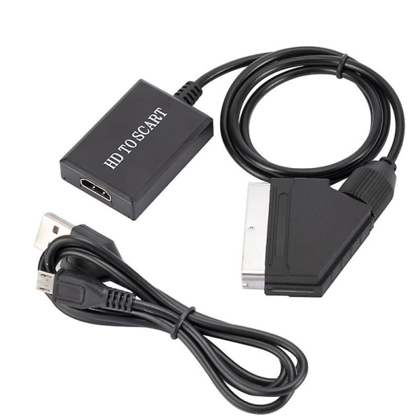 Hdmi to Scart Converter 1080p HD Audio Video Adapter
