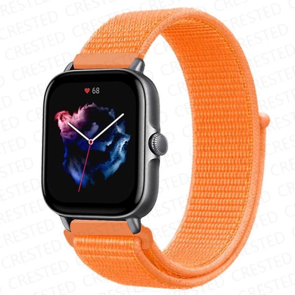 20mm 22mm Klockarmband För Amazfit Gts/2/2e/3/4/mini Gtr 4/2/3/pro 47mm Stratos 3 Nylonarmband Pulseira Correa Amazfit Bip Armband Papaya 37 22mm
