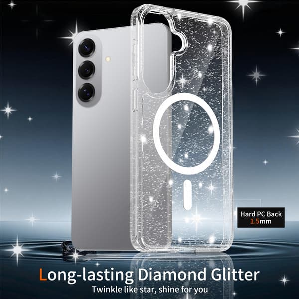Deksler til Samsung Galaxy S26, magnetisk med skjermbeskytter White