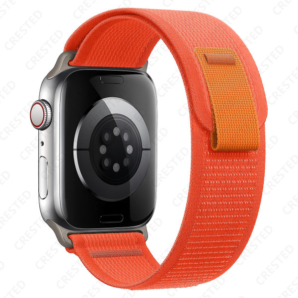 Bånd til Apple Watch-rem 49 mm 44 mm 40 mm 45 mm 41 mm 42 mm 38 mm Correa Nylon Trail Loop-armbånd Iwatch Ultra Series 7 6 5 3 Se 8 42 44 45 49mm orange red