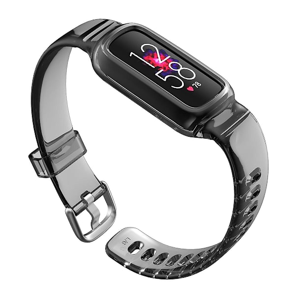 Ersättning mjuk TPU-klockarmband justerbart handledsband för Fitbit Luxe Grey C Other Smartwatch Model