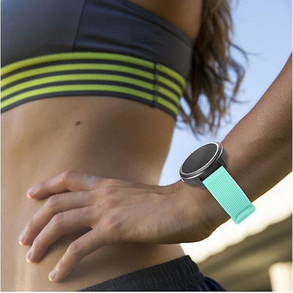 20 mm randigt texturerat silikonarmband för Garmin Vivoactive 3, justerbart ersättningsarmband Indigo C Garmin Vivoactive 3